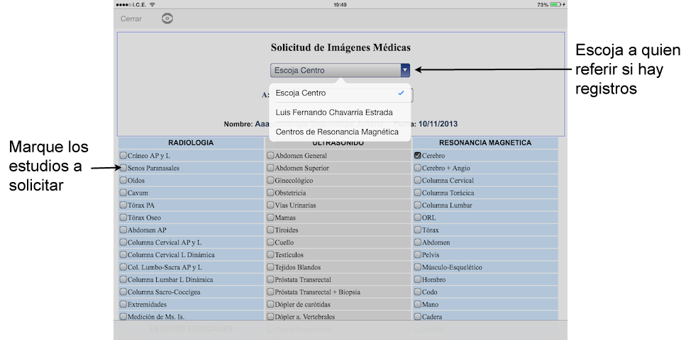 Imprima la receta del paciente